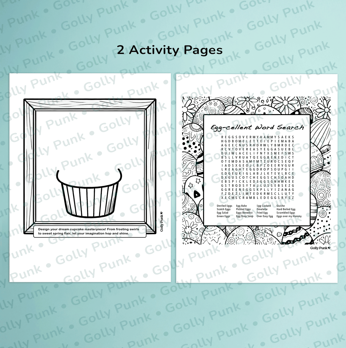 Downloads: 15 Page Cute & Hoppy Cupcake Creatures Coloring Bundle