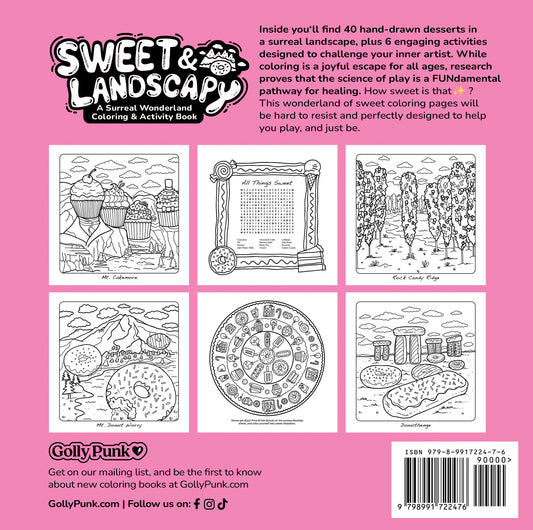 Sweet & Landscapy: A Surreal Wonderland Coloring & Activity Book