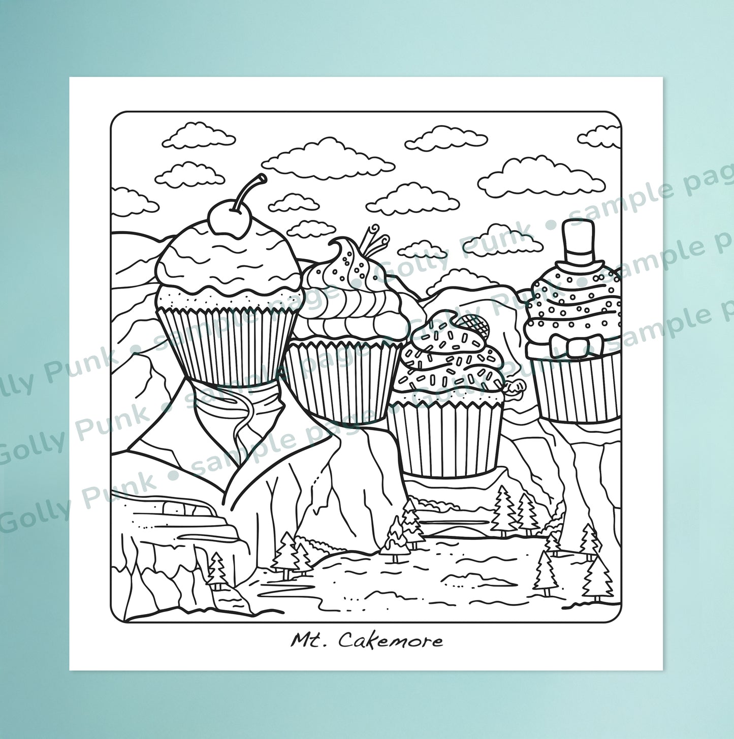 Sweet & Landscapy: A Surreal Wonderland Coloring & Activity Book