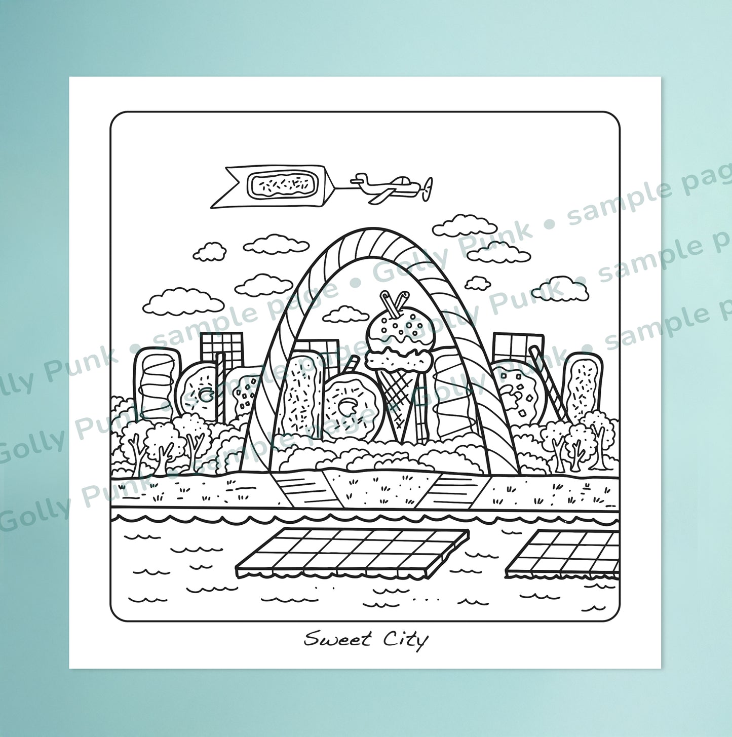 Sweet & Landscapy: A Surreal Wonderland Coloring & Activity Book